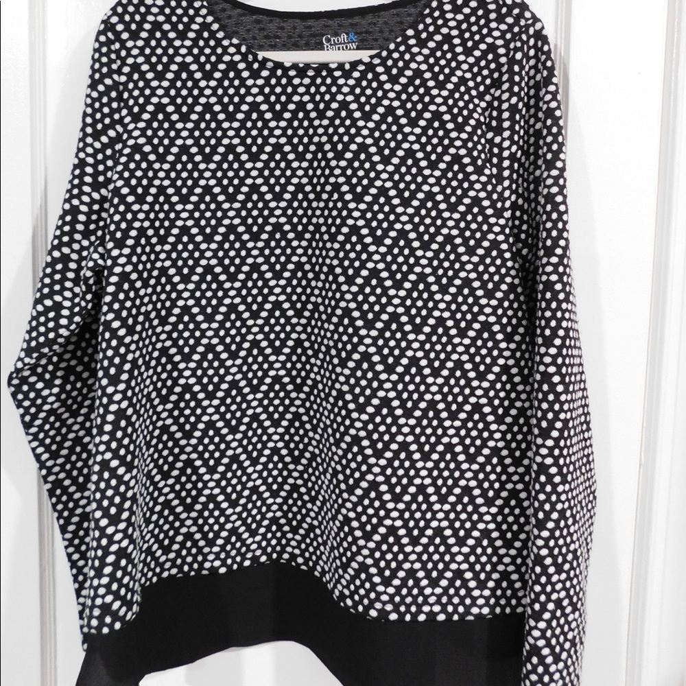 Black and White Blouse